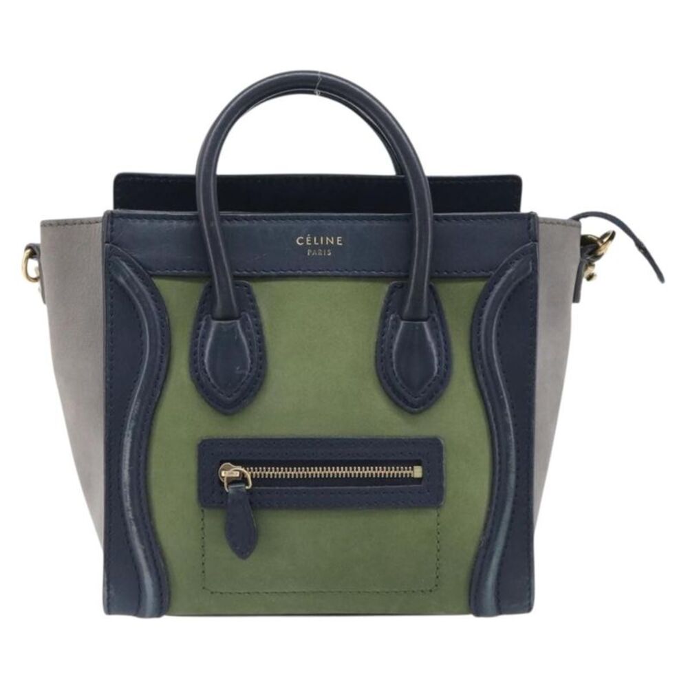 Celine Luggage Smooth Leather Navy Leather Handbag